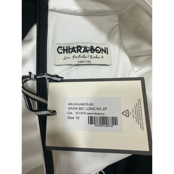 Chiara Boni La Petite Robe Gaga Two-Tone Halter Trumpet Gown US 12 $1295 - Picture 12 of 13